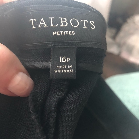 Talbots Dalton Petite Black Pant Size 16 - Picture 4 of 8